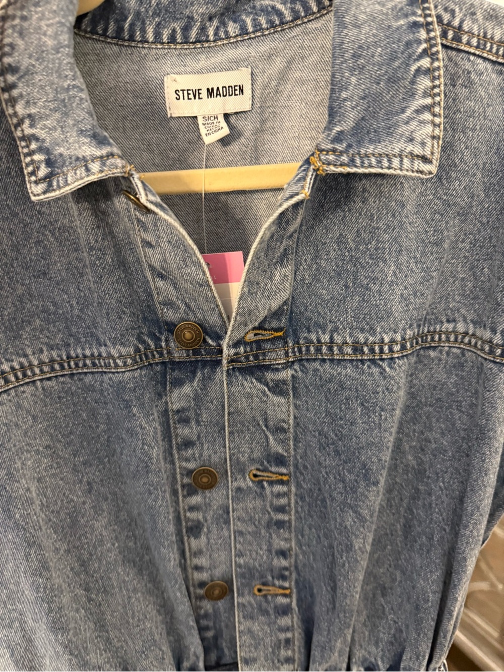 Steve Madden Blue Denim Romper - Picture 5 of 5